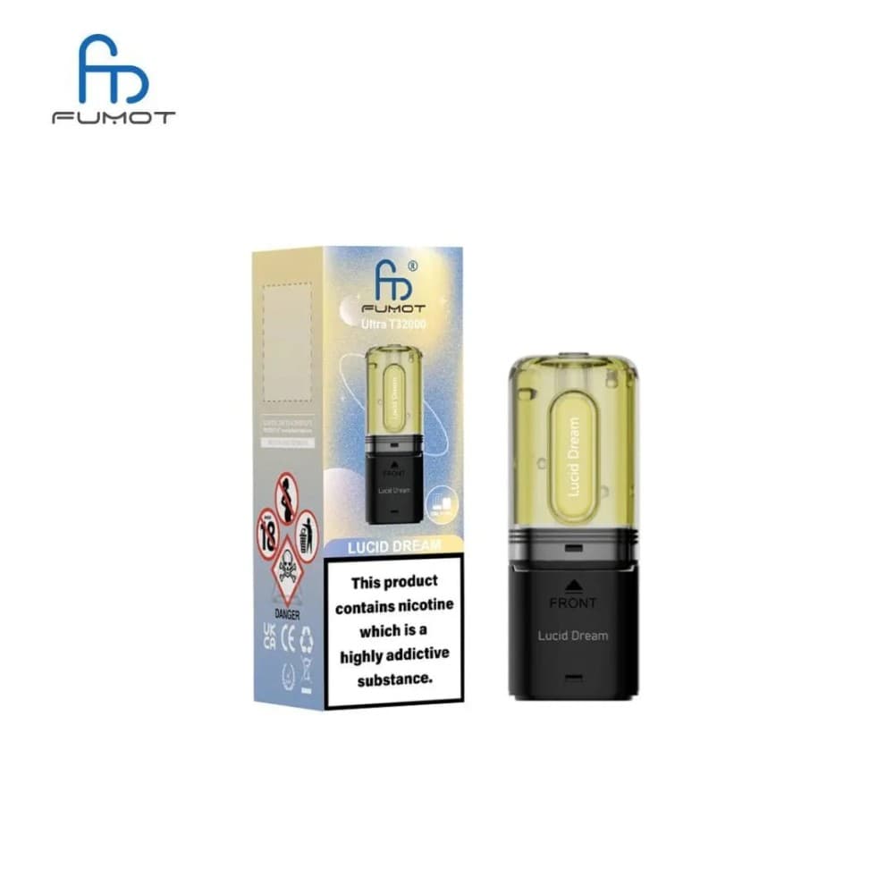 Lucid Dream RandM Fumot T32000 Ultra Replacement Pods Box of 5