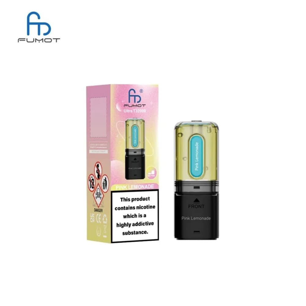Pink Lemonade RandM Fumot T32000 Ultra Replacement Pods Box of 5