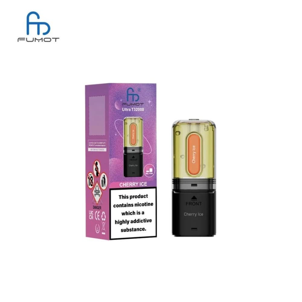 Cherry Ice RandM Fumot T32000 Ultra Replacement Pods Box of 5