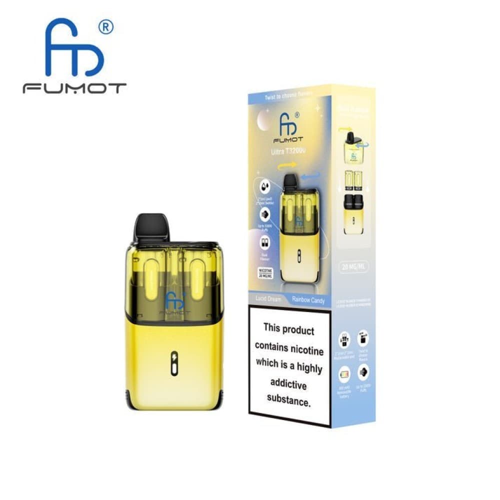 Lucid Dream / Rainbow Candy RandM Fumot T32000 Ultra Prefilled Pod Kit Box of 5
