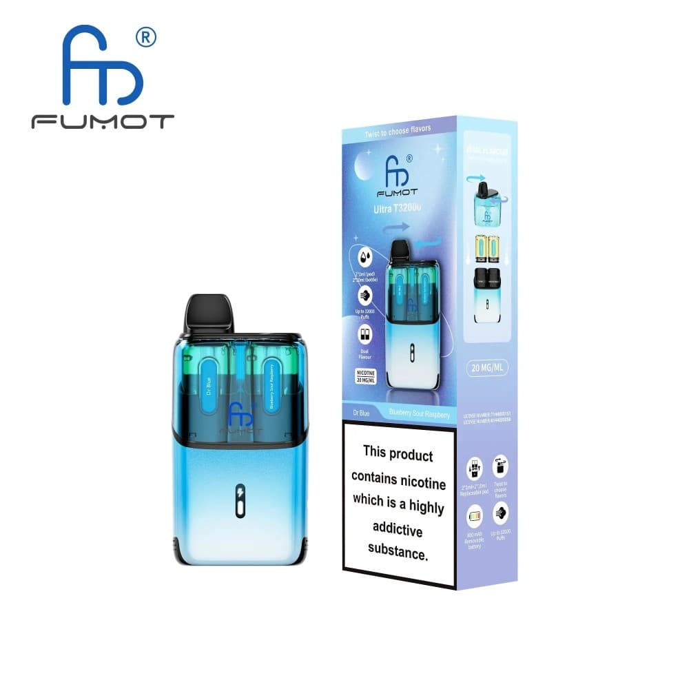 Dr Blue / Blueberry Sour Raspberry RandM Fumot T32000 Ultra Prefilled Pod Kit Box of 5