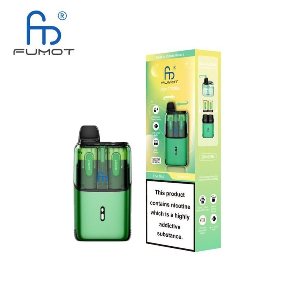 Cool Mint / Spearmint RandM Fumot T32000 Ultra Prefilled Pod Kit Box of 5