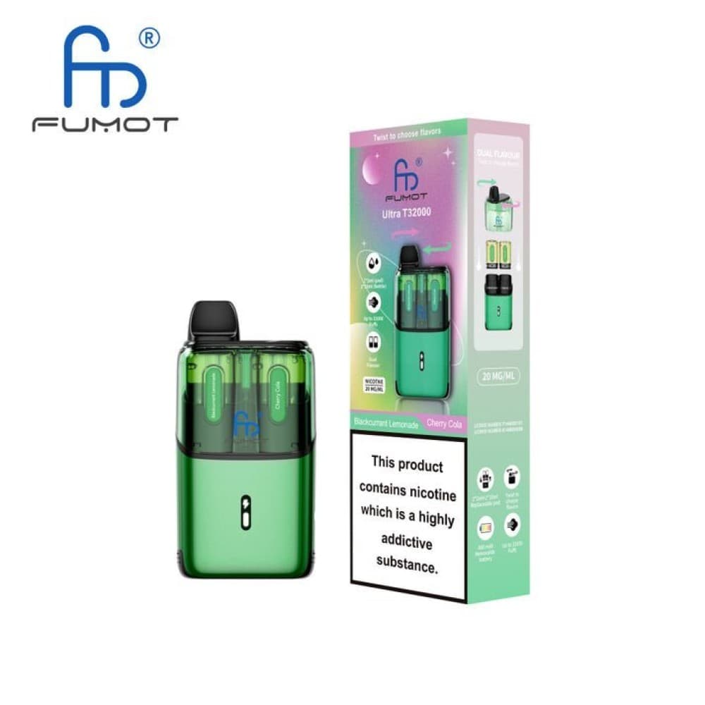 Blackcurrant Lemonade / Cherry Cola RandM Fumot T32000 Ultra Prefilled Pod Kit Box of 5