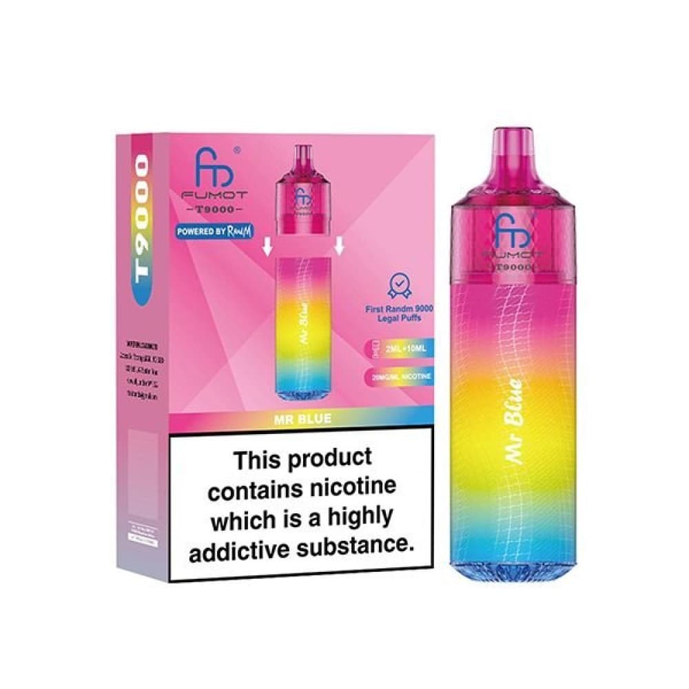 Mr Blue Fumot T9000 Prefilled Pod Vape Kit Box of 5