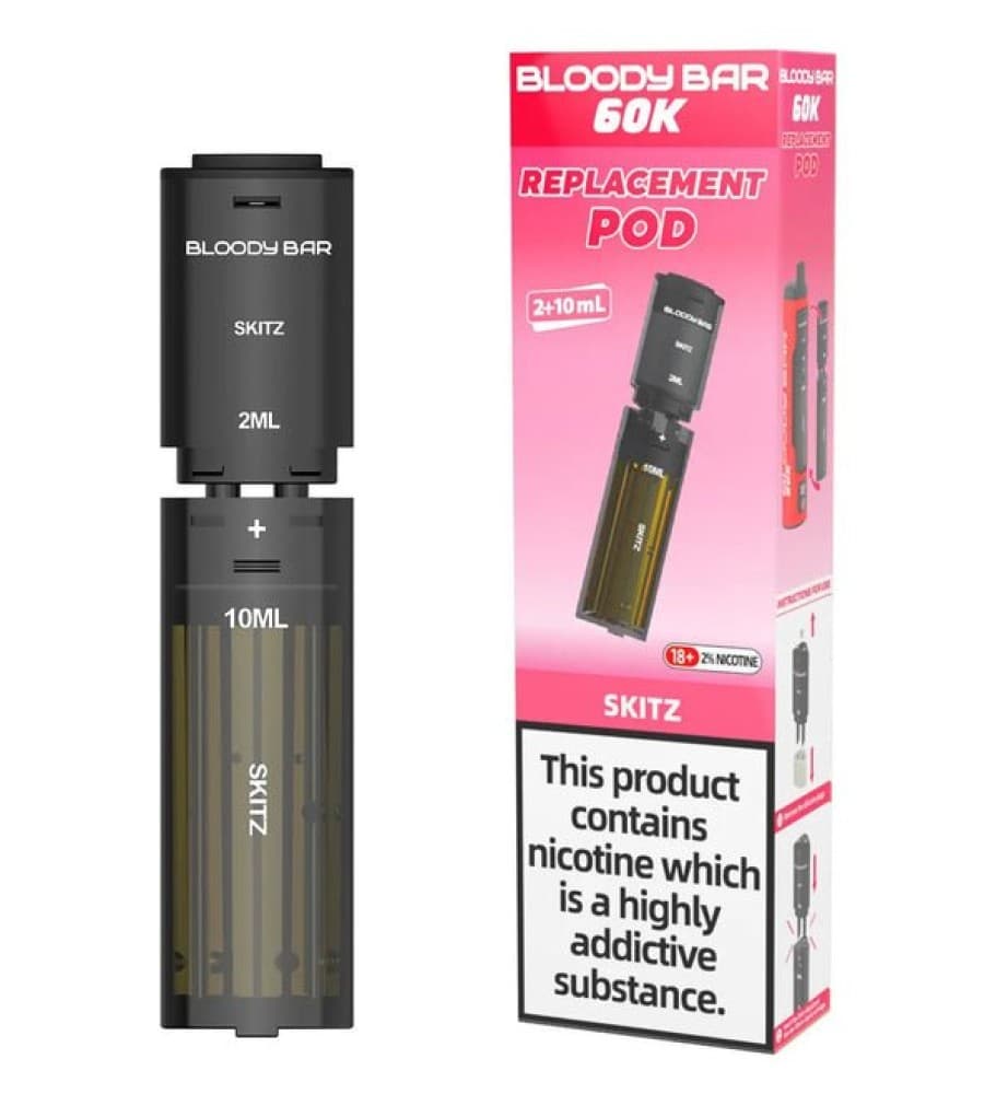 Skitz Bloody Bar 60k Prefilled 4 In 1 Replacement Pods Box of 5