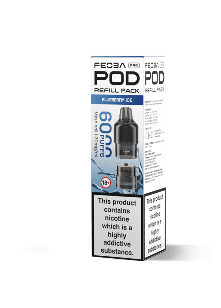 Blueberry Ice Feoba Pro 6000 Replacement Pods Box of 5