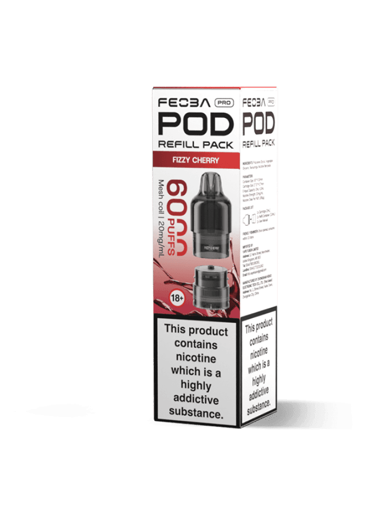 Fizzy Cherry Feoba Pro 6000 Replacement Pods Box of 5