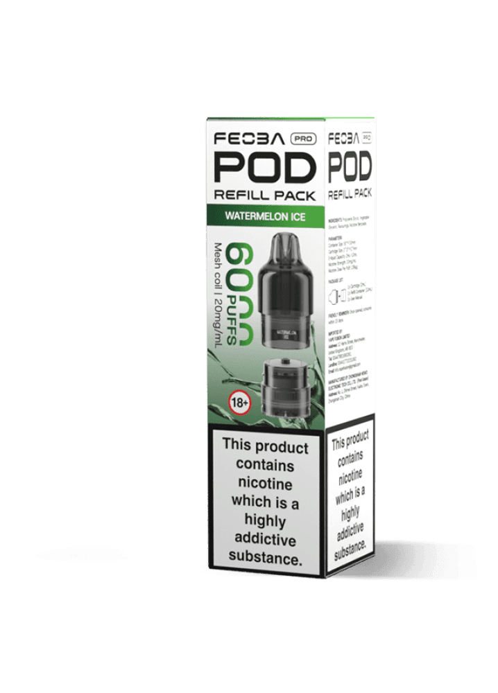 Watermelon Ice Feoba Pro 6000 Replacement Pods Box of 5