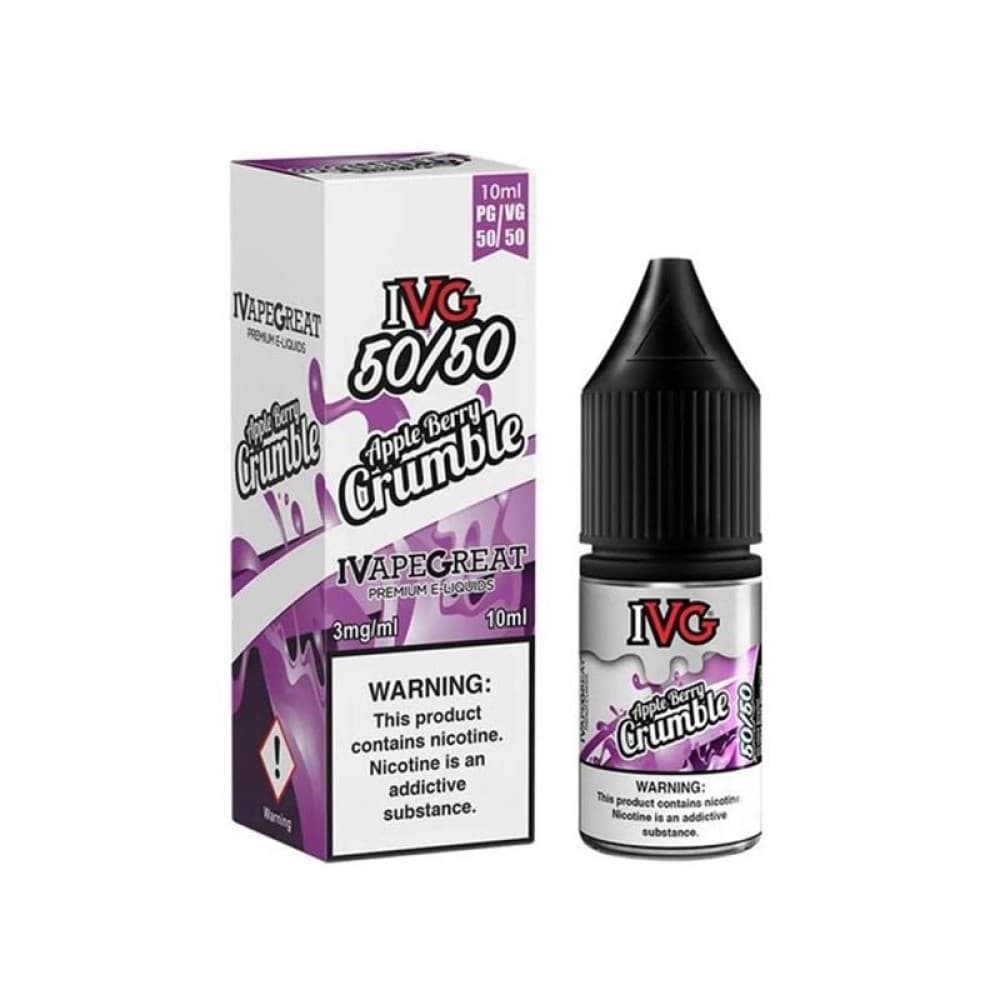 Apple Berry Crumble / 12mg IVG 50/50 10ml Nic Salt E-Liquids 12mg & 18mg Box of 10