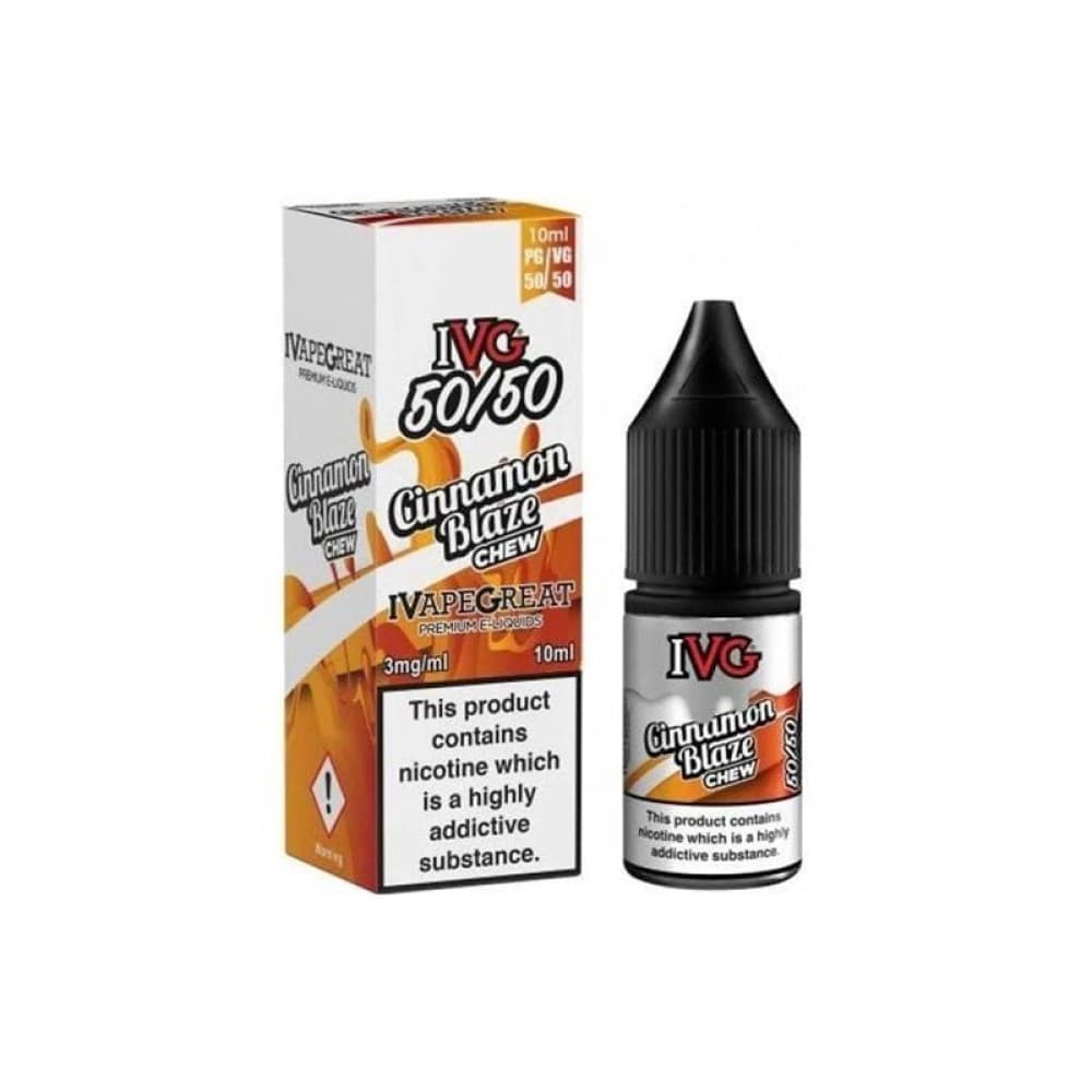 Cinnamon Blaze / 12mg IVG 50/50 10ml Nic Salt E-Liquids 12mg & 18mg Box of 10