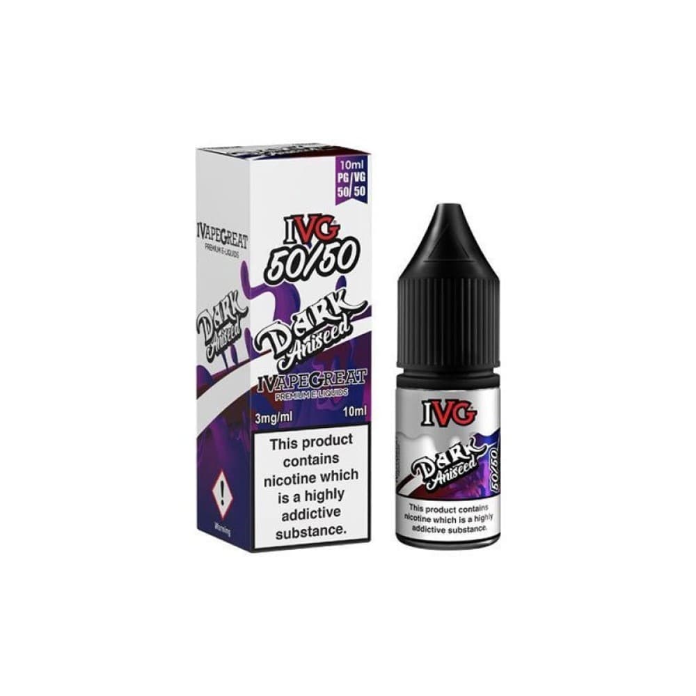 Dark Aniseed / 12mg IVG 50/50 10ml Nic Salt E-Liquids 12mg & 18mg Box of 10
