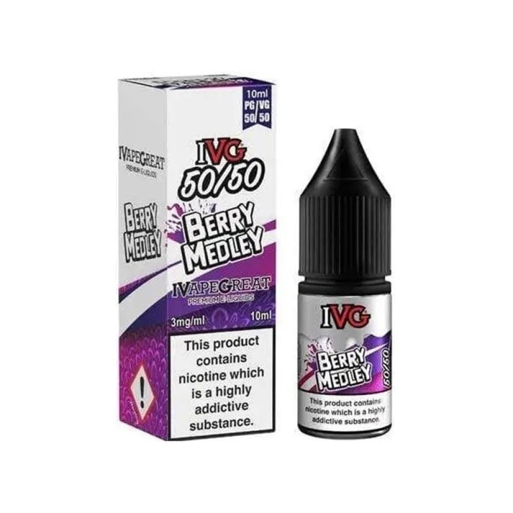 Berry Medley / 12mg IVG 50/50 10ml Nic Salt E-Liquids 12mg & 18mg Box of 10