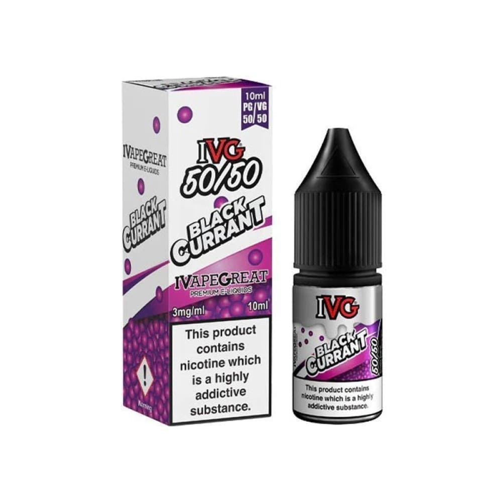 Blackcurrant / 12mg IVG 50/50 10ml Nic Salt E-Liquids 12mg & 18mg Box of 10