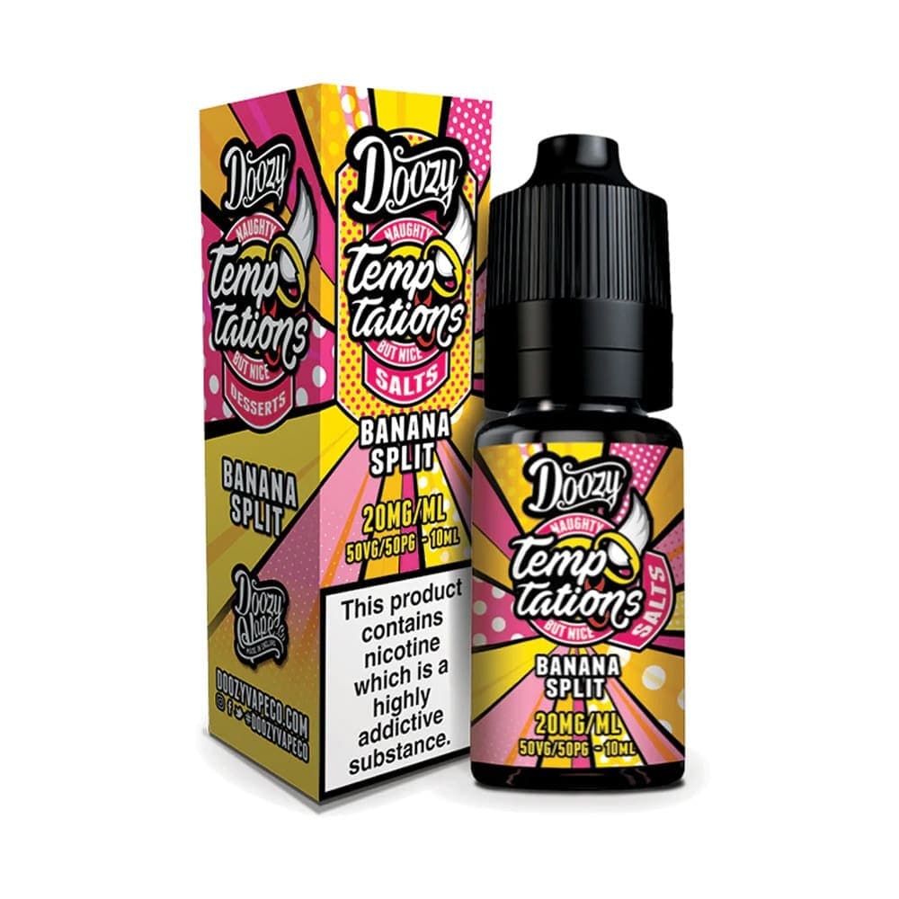 10mg / Banana Split Doozy Vape Temptations Nic Salt 10ml E-Liquid Box of 10