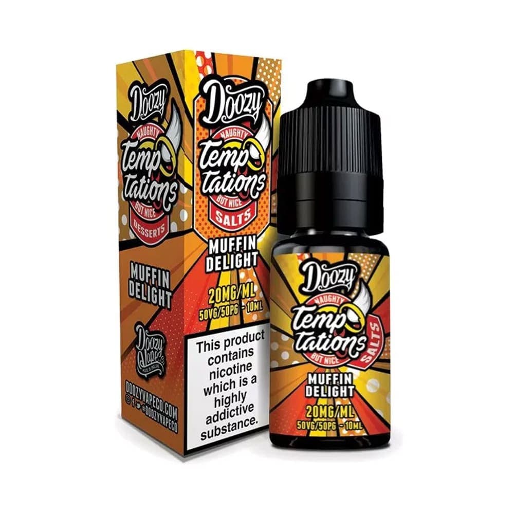 10mg / Muffin Delight Doozy Vape Temptations Nic Salt 10ml E-Liquid Box of 10