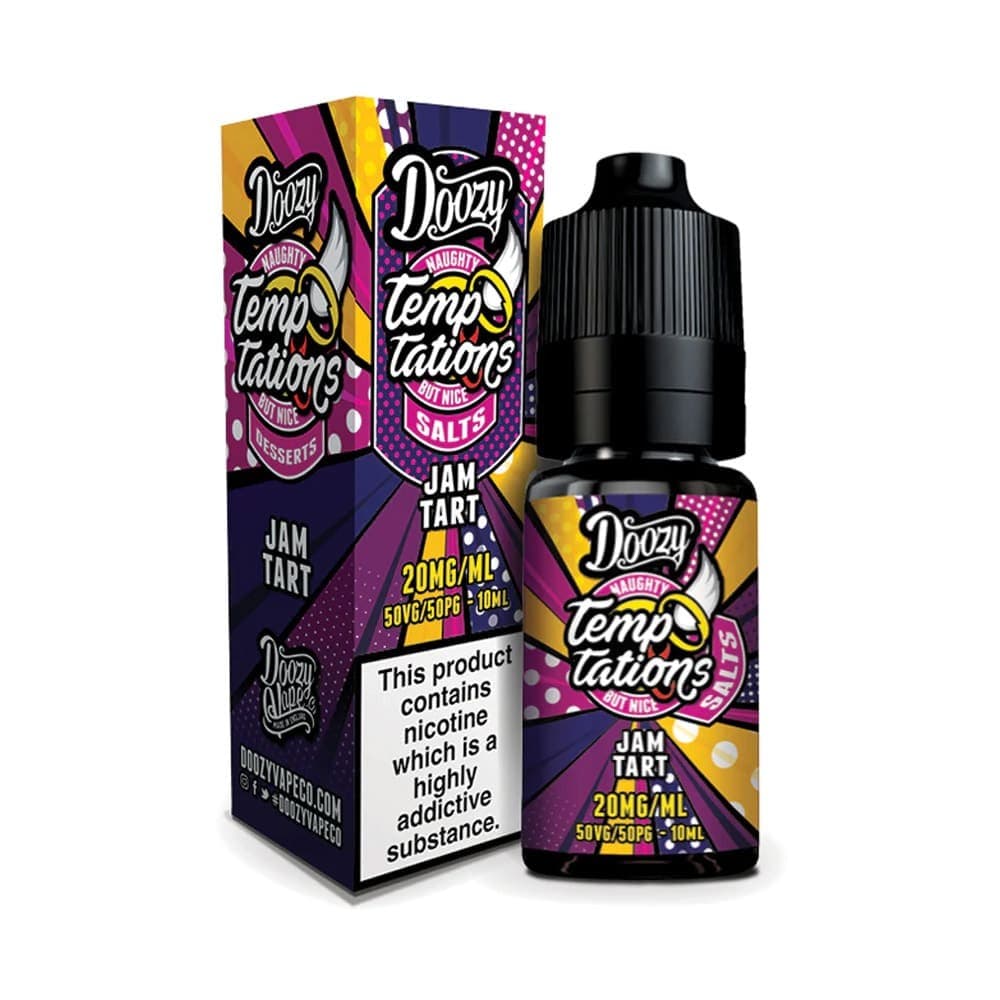 10mg / Jam Tart Doozy Vape Temptations Nic Salt 10ml E-Liquid Box of 10