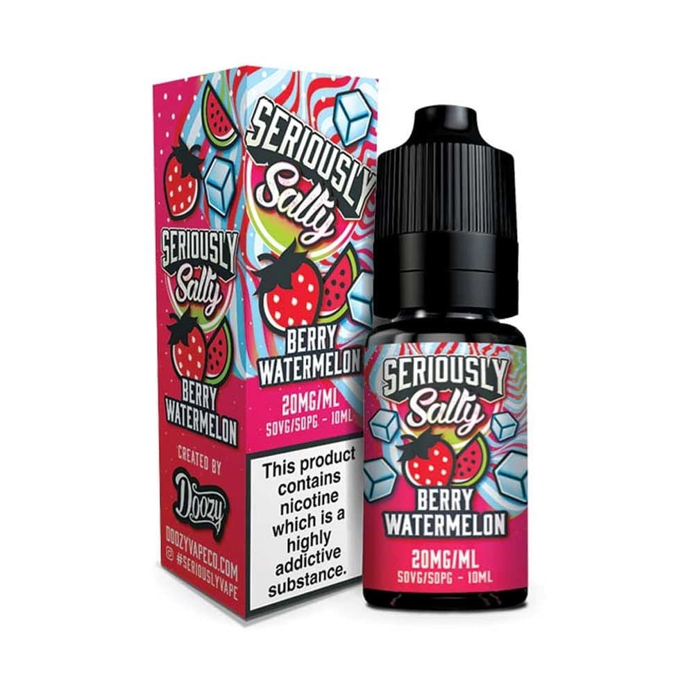 10mg / Berry Watermelon Doozy Vape Seriously Salty Nic Salt 10ml E-Liquid Box of 10