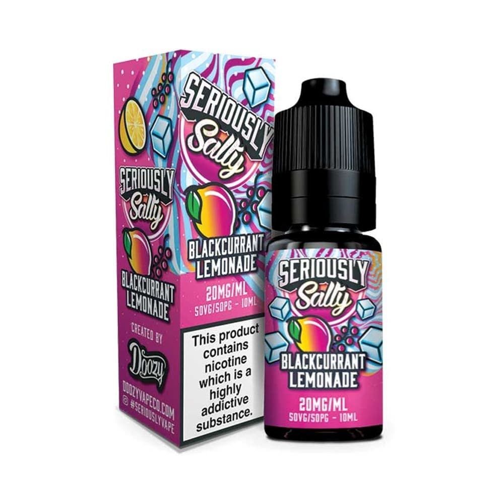 10mg / Blackcurrant Lemonade Doozy Vape Seriously Salty Nic Salt 10ml E-Liquid Box of 10