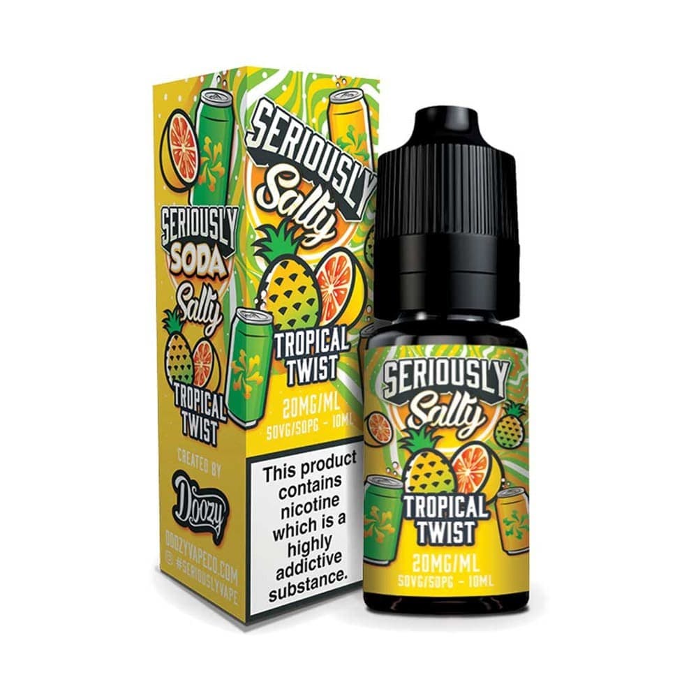 10mg / Tropical Twist Doozy Vape Seriously Soda Nic Salt 10ml E-Liquid Box of 10