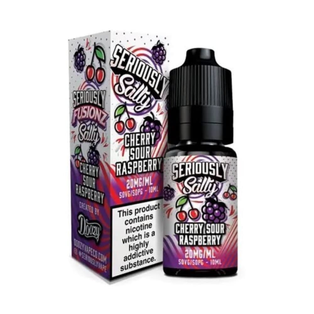 10mg / Cherry Sour Raspberry Doozy Vape Seriously Fusionz Nic Salt 10ml E-Liquid Box of 10