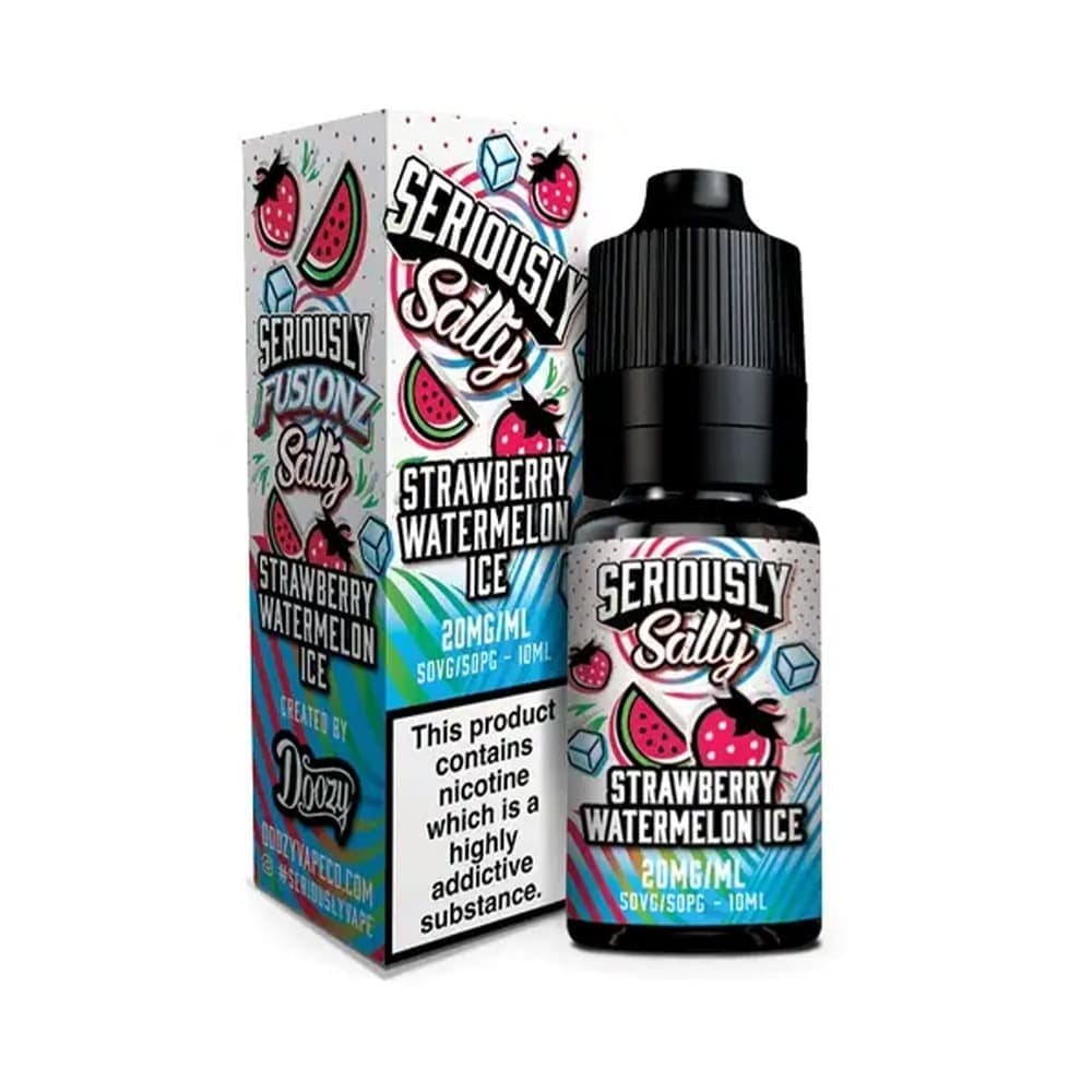 10mg / Strawberry Watermelon Ice Doozy Vape Seriously Fusionz Nic Salt 10ml E-Liquid Box of 10