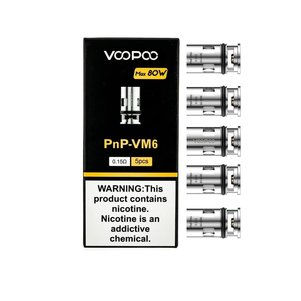 VM6 (0.15 OHM) VooPoo PnP Mesh Replacement Coils | 5 Pack | Wolfvapes