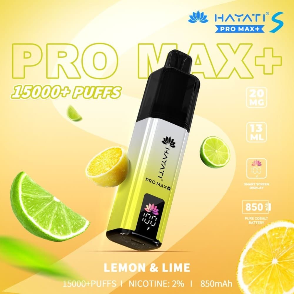 Lemon Lime Hayati Pro Max S Plus 15K Pod Vape Kit