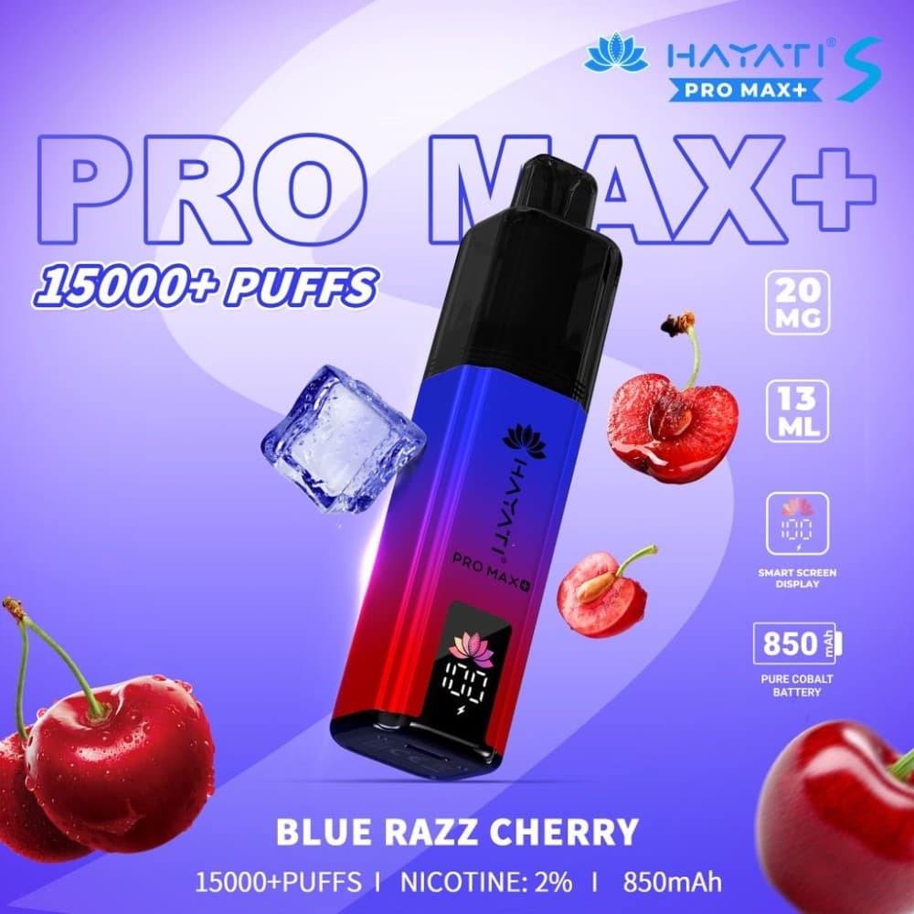 Blue Razz Cherry Hayati Pro Max S Plus 15K Pod Vape Kit