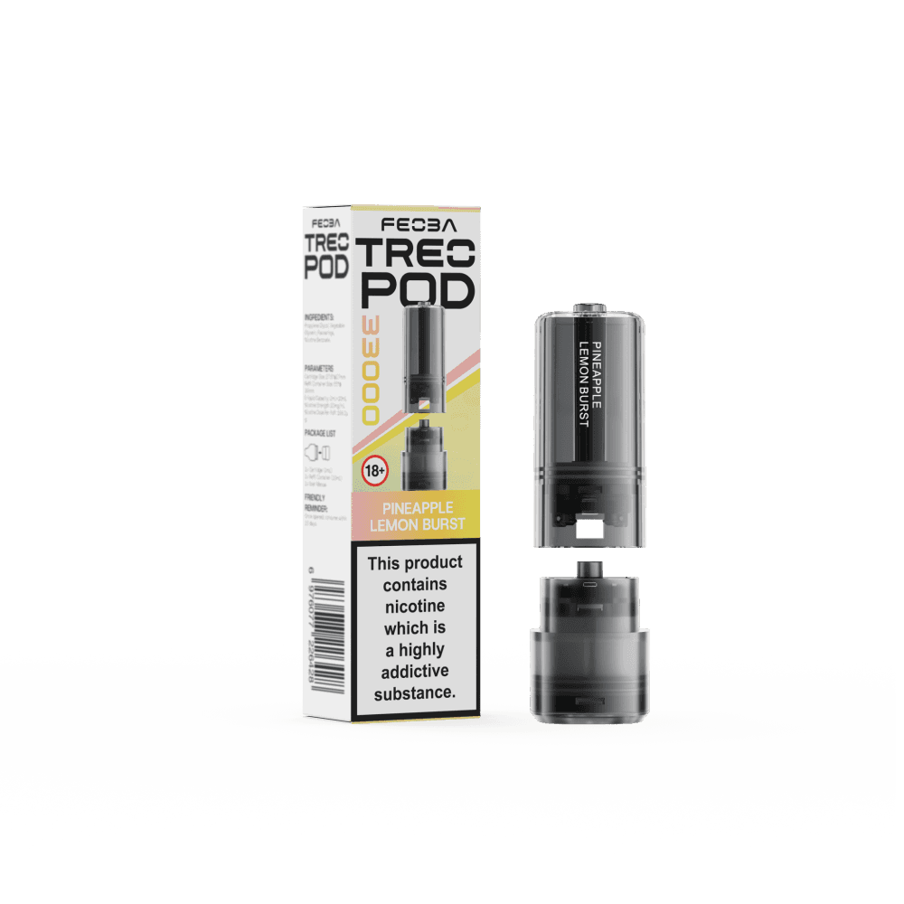 Pineaaple Lime Burst Feoba Treo 33k Replacement Pods Box of 5