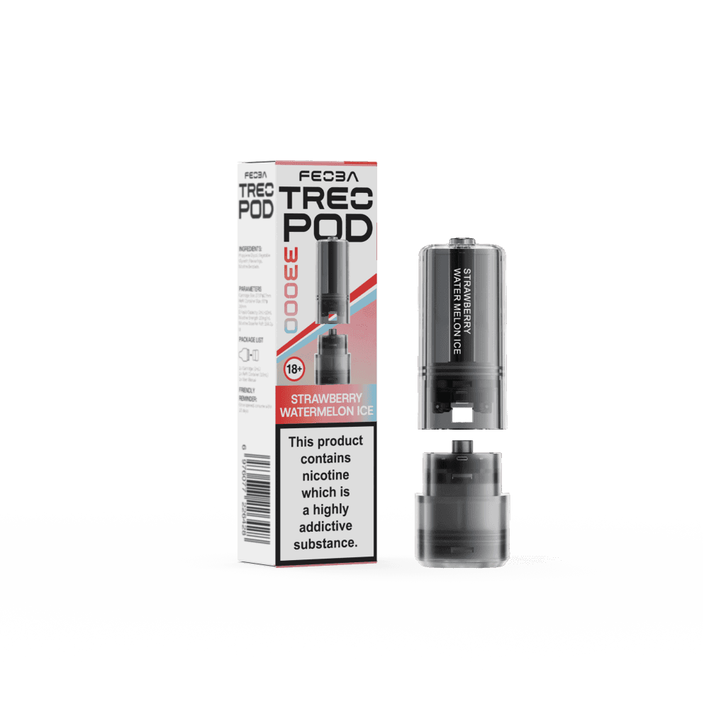 Strawberry Watermelon Ice Feoba Treo 33k Replacement Pods Box of 5