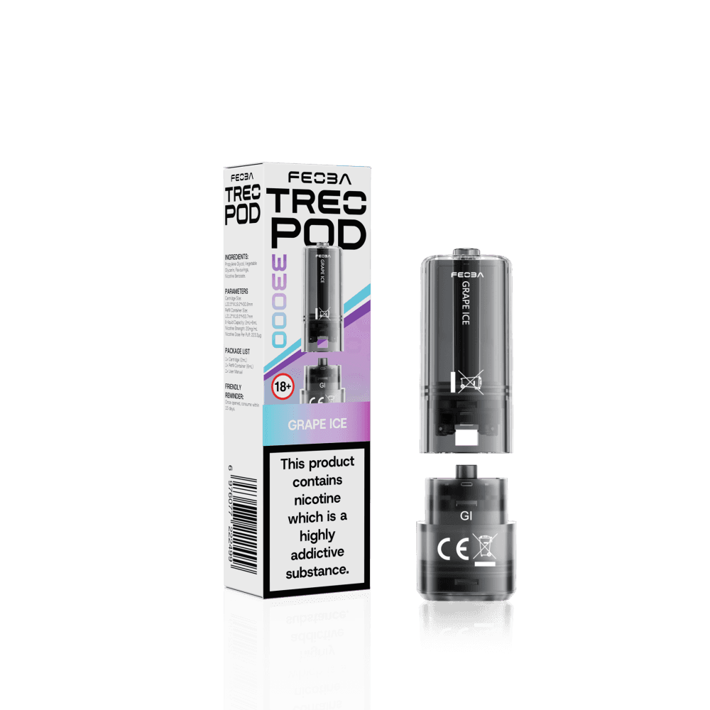Grape Ice Feoba Treo 33k Replacement Pods Box of 5