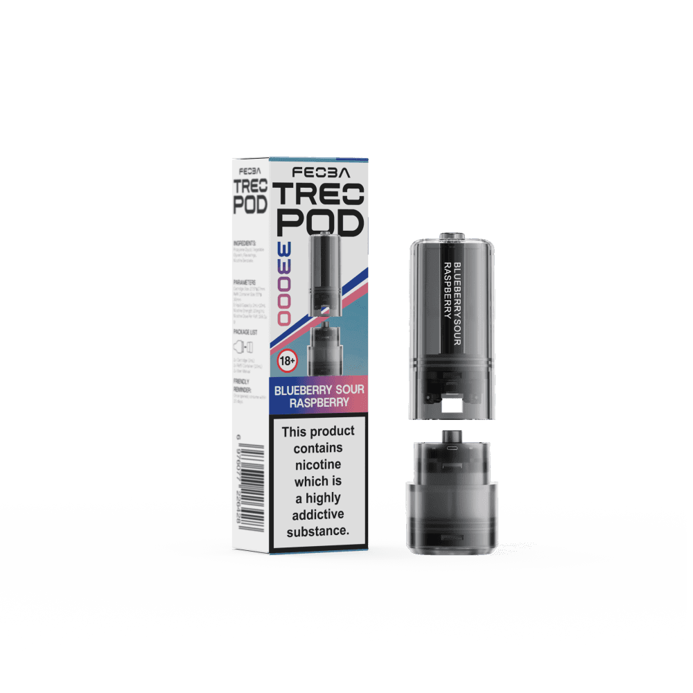 Blueberry Sour Raspberry Feoba Treo 33k Replacement Pods Box of 5