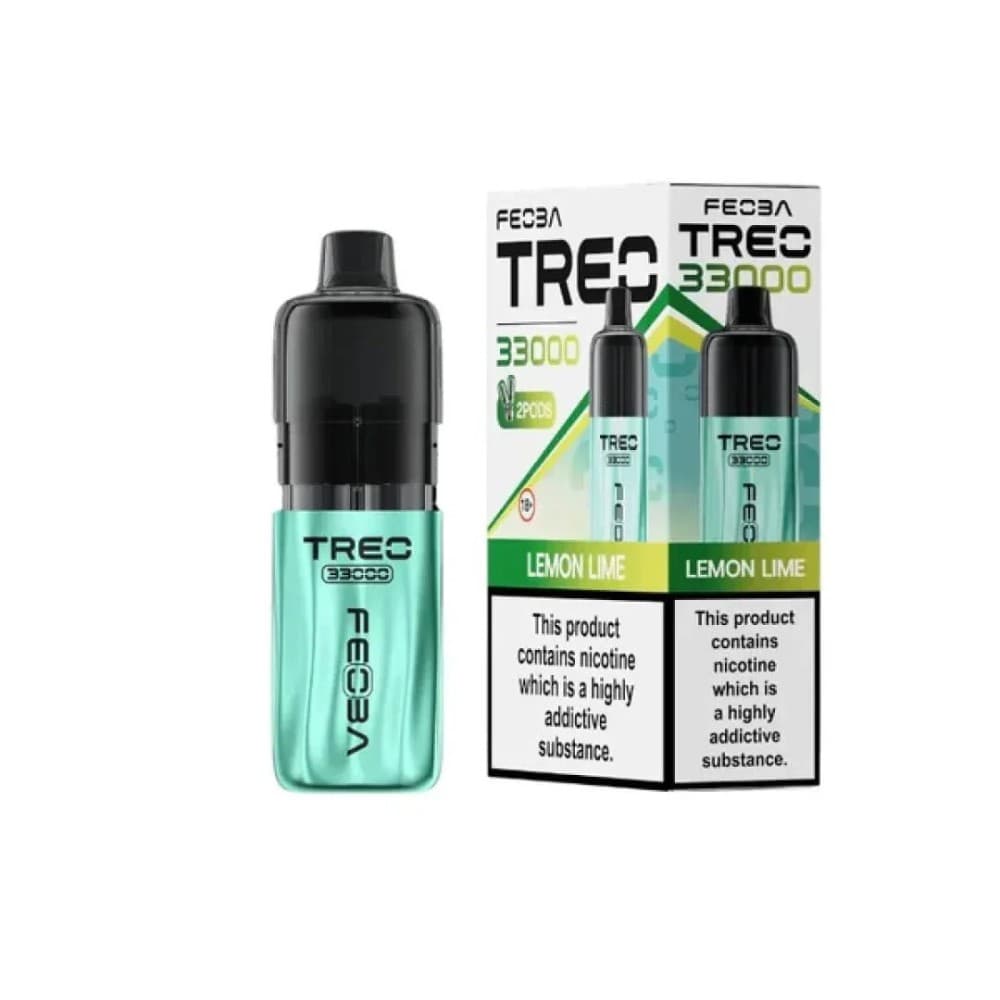 Lemon Lime Feoba Treo 33k Prefilled Pod Vape Kit Box of 6