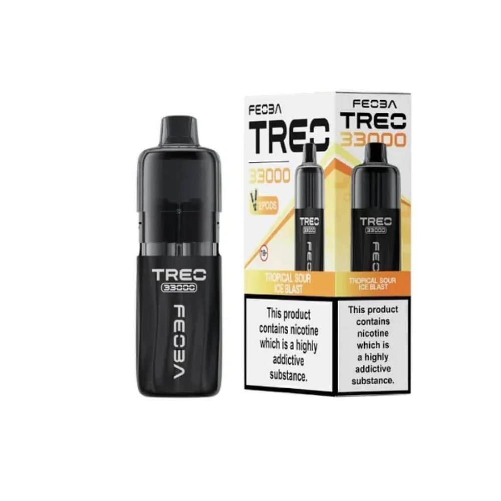 Tropical Sour Ice Blast Feoba Treo 33k Prefilled Pod Vape Kit Box of 6
