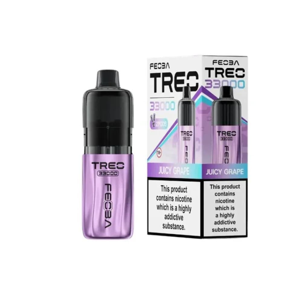 Juicy Grape Feoba Treo 33k Prefilled Pod Vape Kit Box of 6