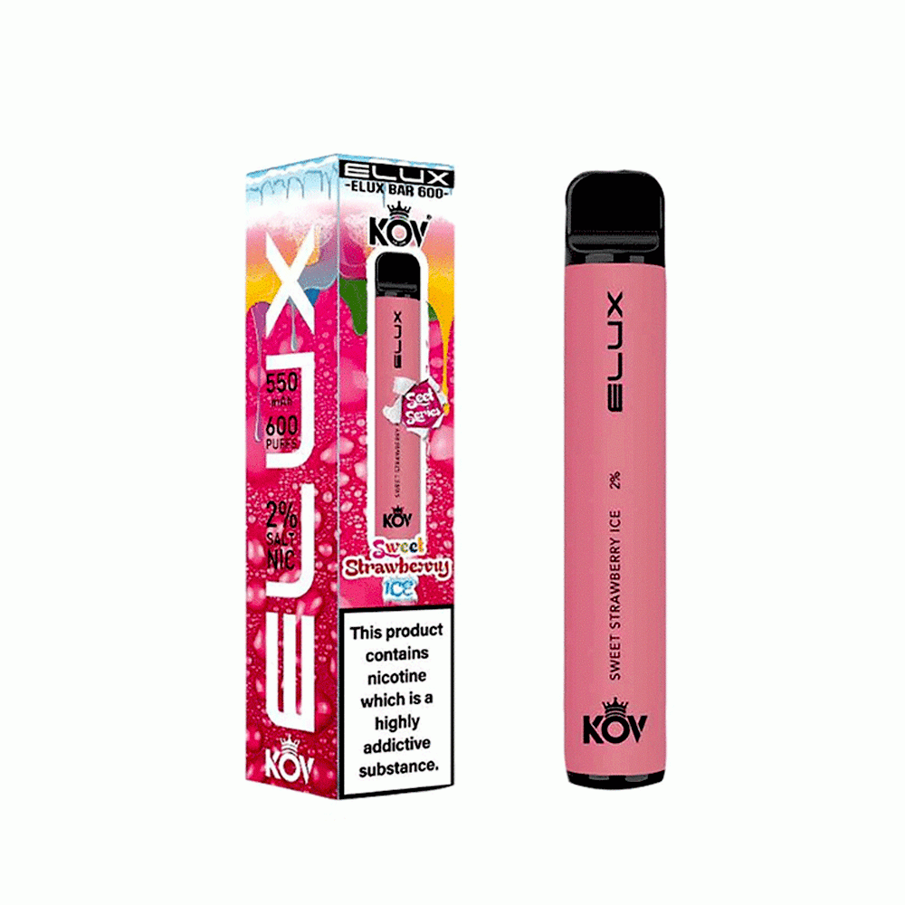 Sweet Strawberry Ice ELUX KOV Bar 600 Puffs Disposable Vape | Sweet Series | Wolfvapes