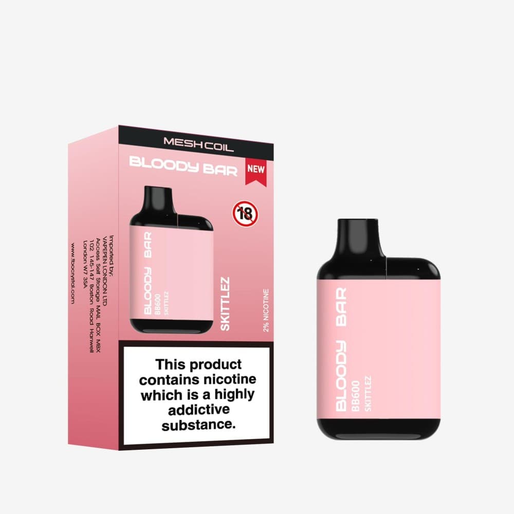 Skittles Bloody Bar BB600 Prefilled Pod Vape Pack of 10
