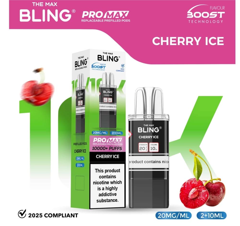 Cherry Ice The Bling 10k Pro Max Replacement Pods (BOX OF 5)