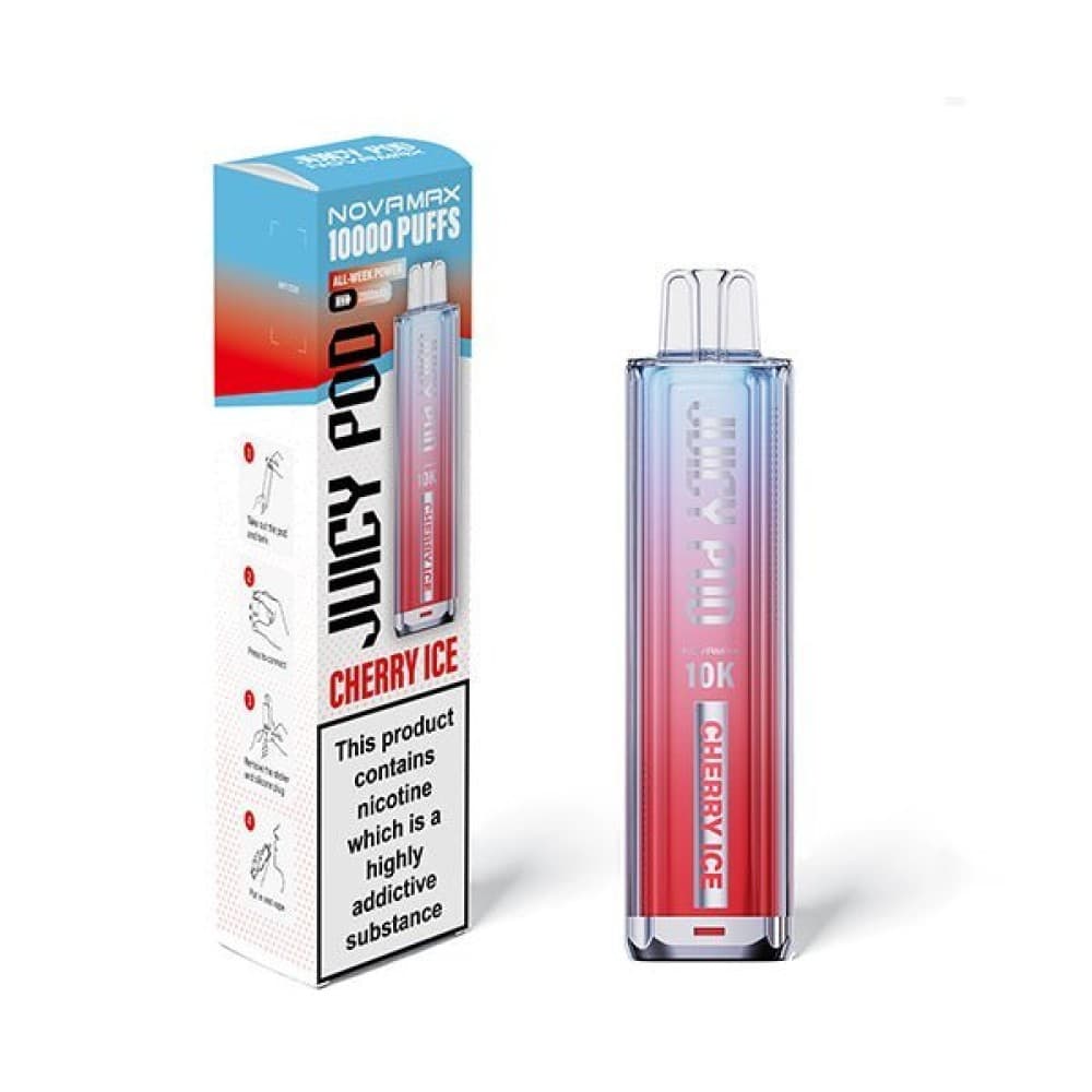 Cherry Ice Juicy Pod Novamax 10k Vape Kit - (BOX OF 5)