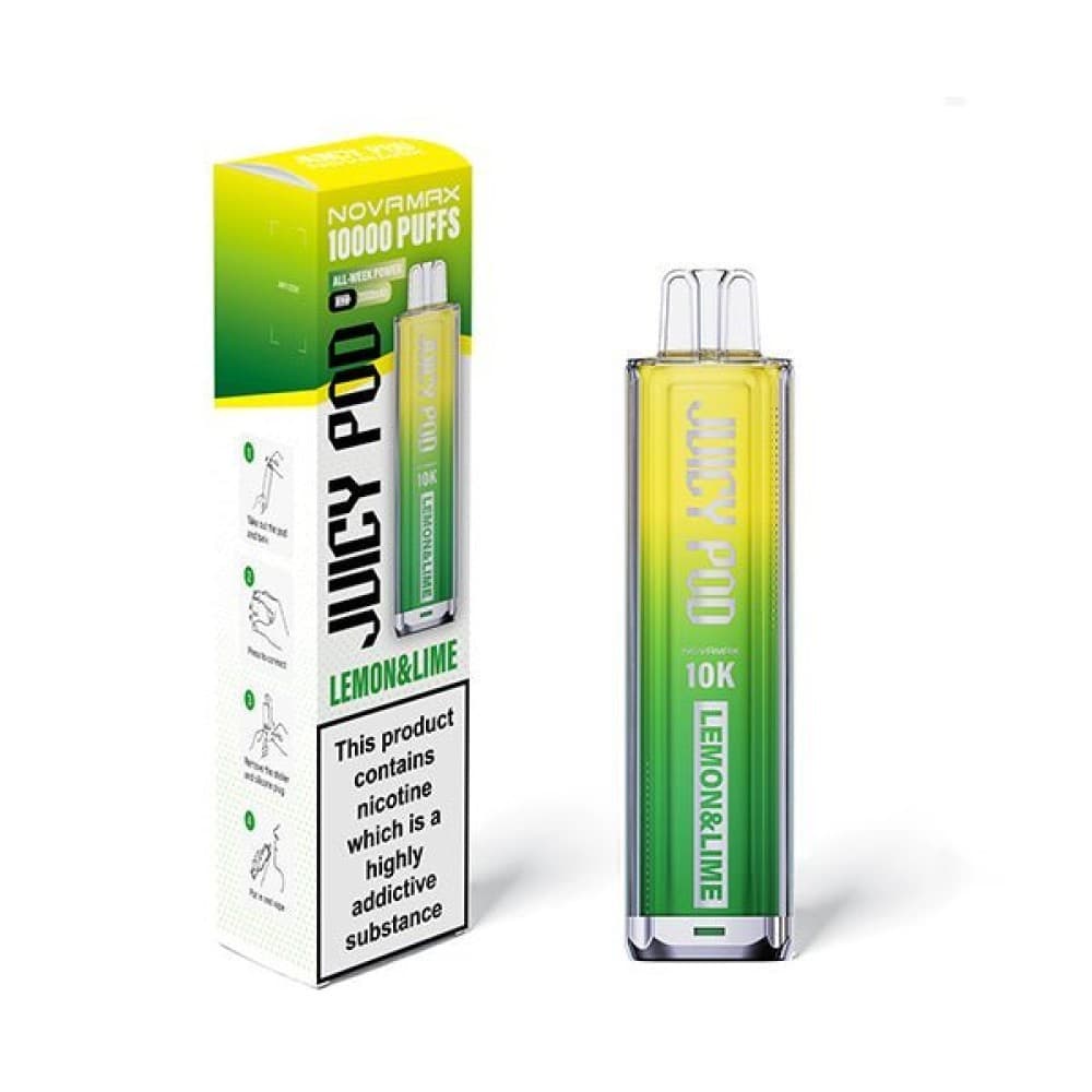 Lemon &Lime Juicy Pod Novamax 10k Vape Kit - (BOX OF 5)