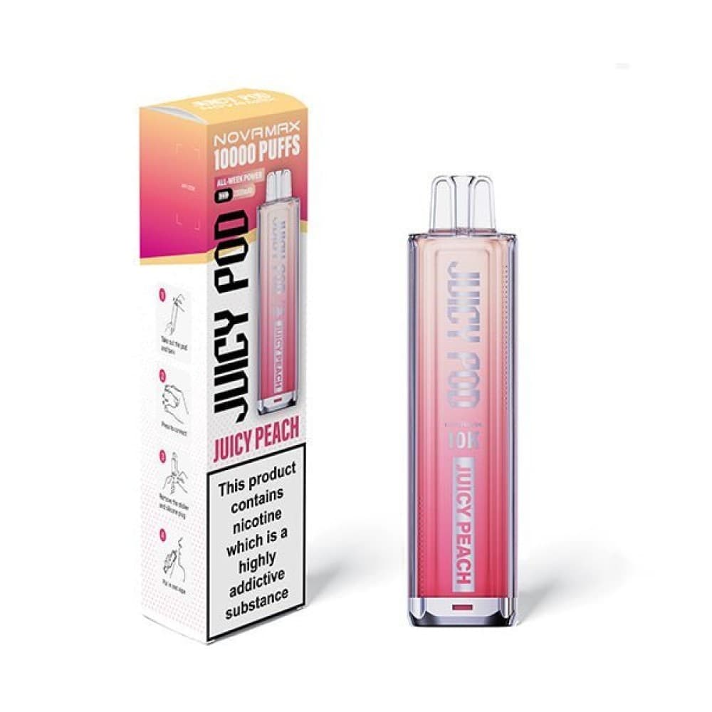 Juicy Peach Juicy Pod Novamax 10k Vape Kit - (BOX OF 5)