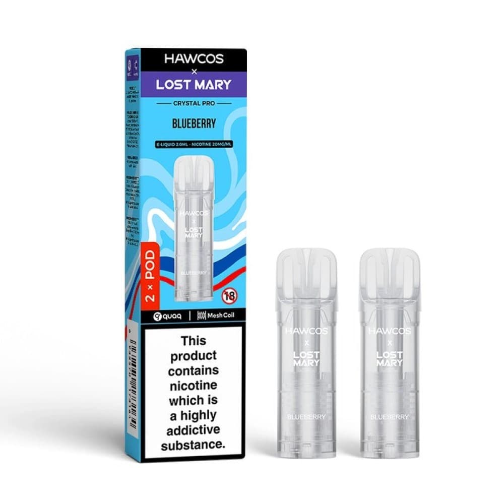 Blueberry Hawcos x Lost Mary Crystal Pro Prefilled Pods Pack of 10