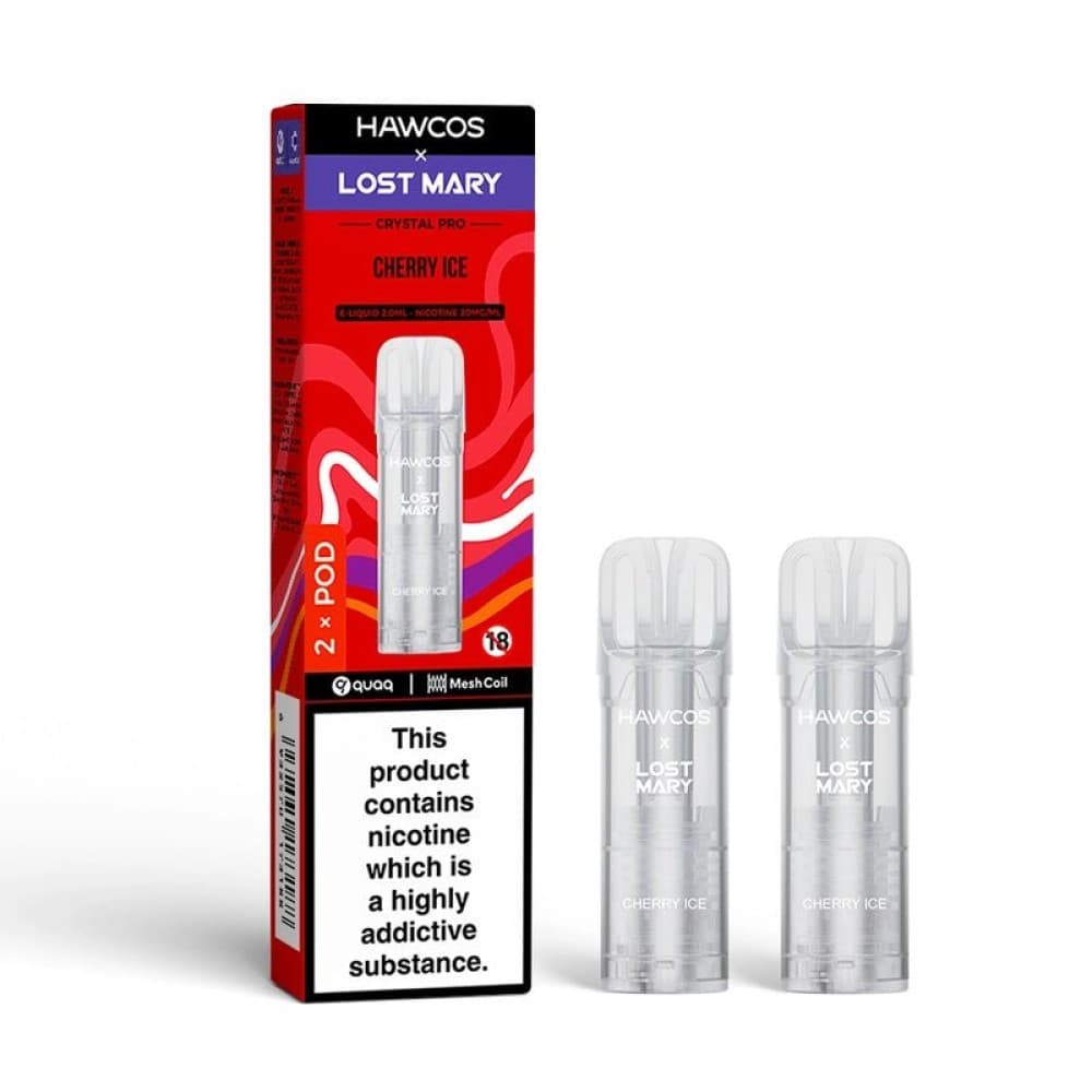 Cherry Ice Hawcos x Lost Mary Crystal Pro Prefilled Pods Pack of 10