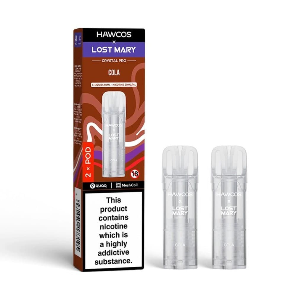 Cola Hawcos x Lost Mary Crystal Pro Prefilled Pods Pack of 10