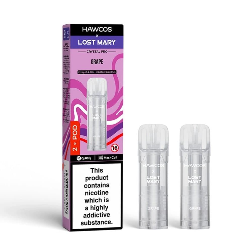 Grape Hawcos x Lost Mary Crystal Pro Prefilled Pods Pack of 10