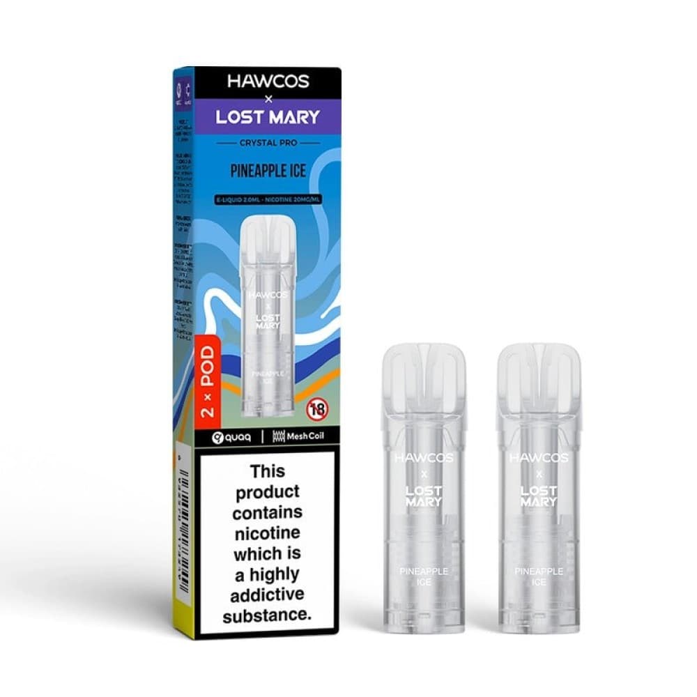 Pineapple Ice Hawcos x Lost Mary Crystal Pro Prefilled Pods Pack of 10