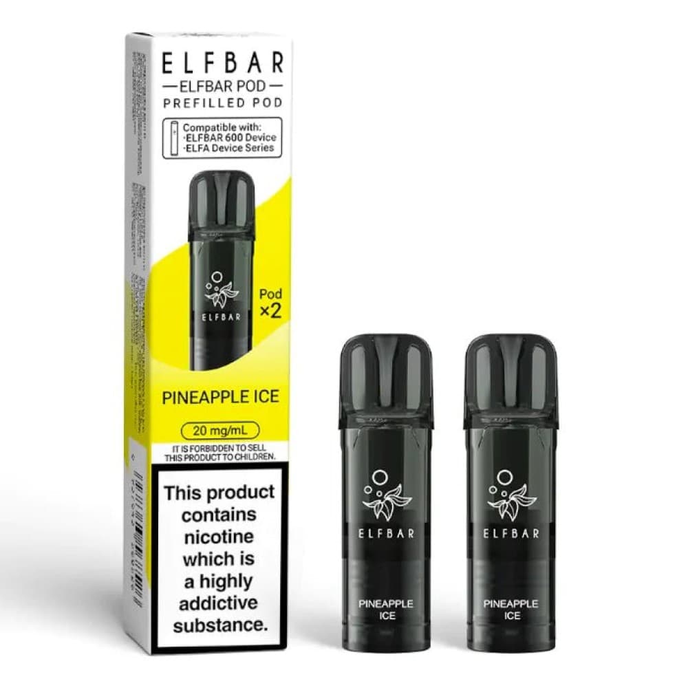 Pineapple Ice Elf Bar 600 Prefilled Replacement Pods - Box of 20