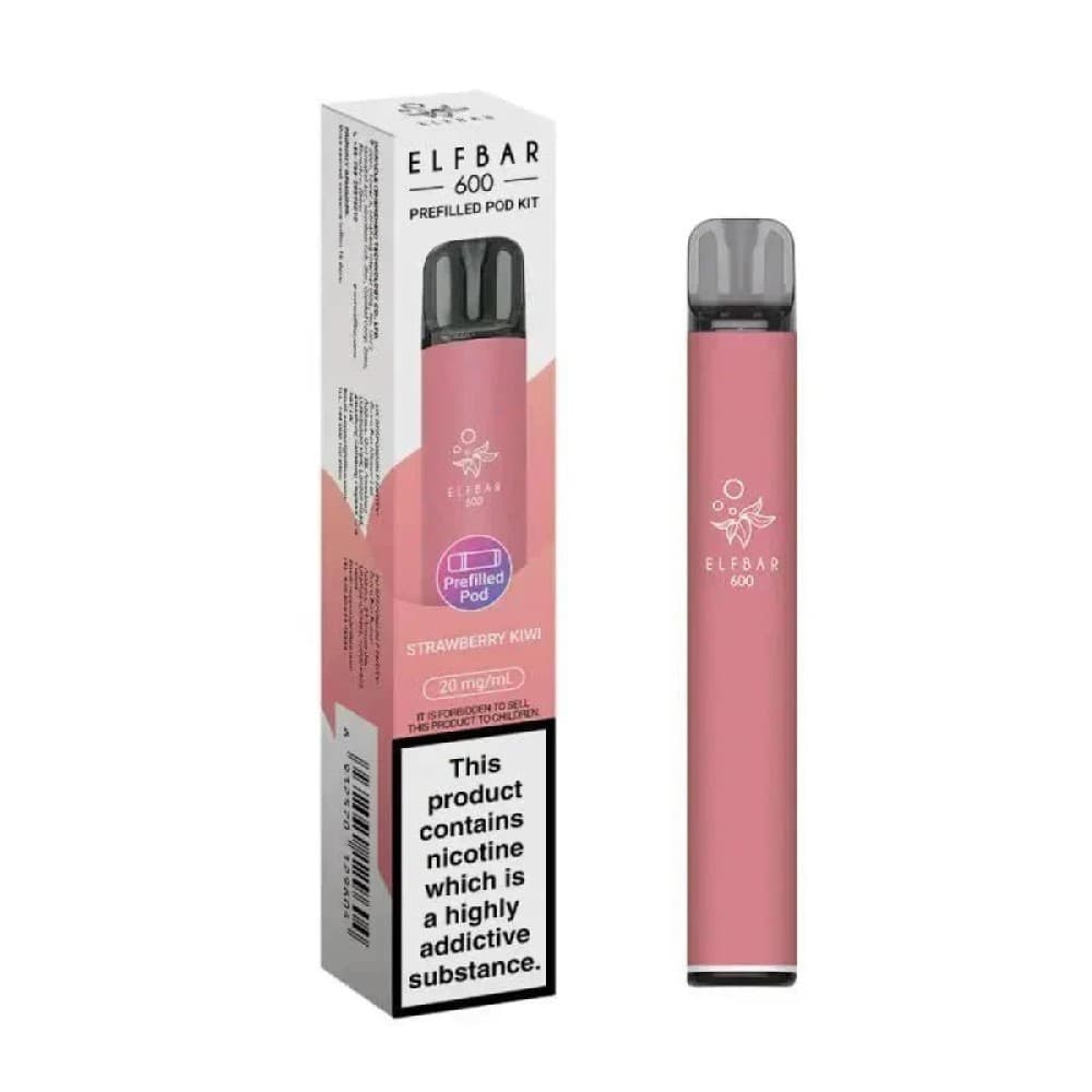 Strawberry Kiwi Elf Bar 600 Prefilled Pod Kit Box of 10