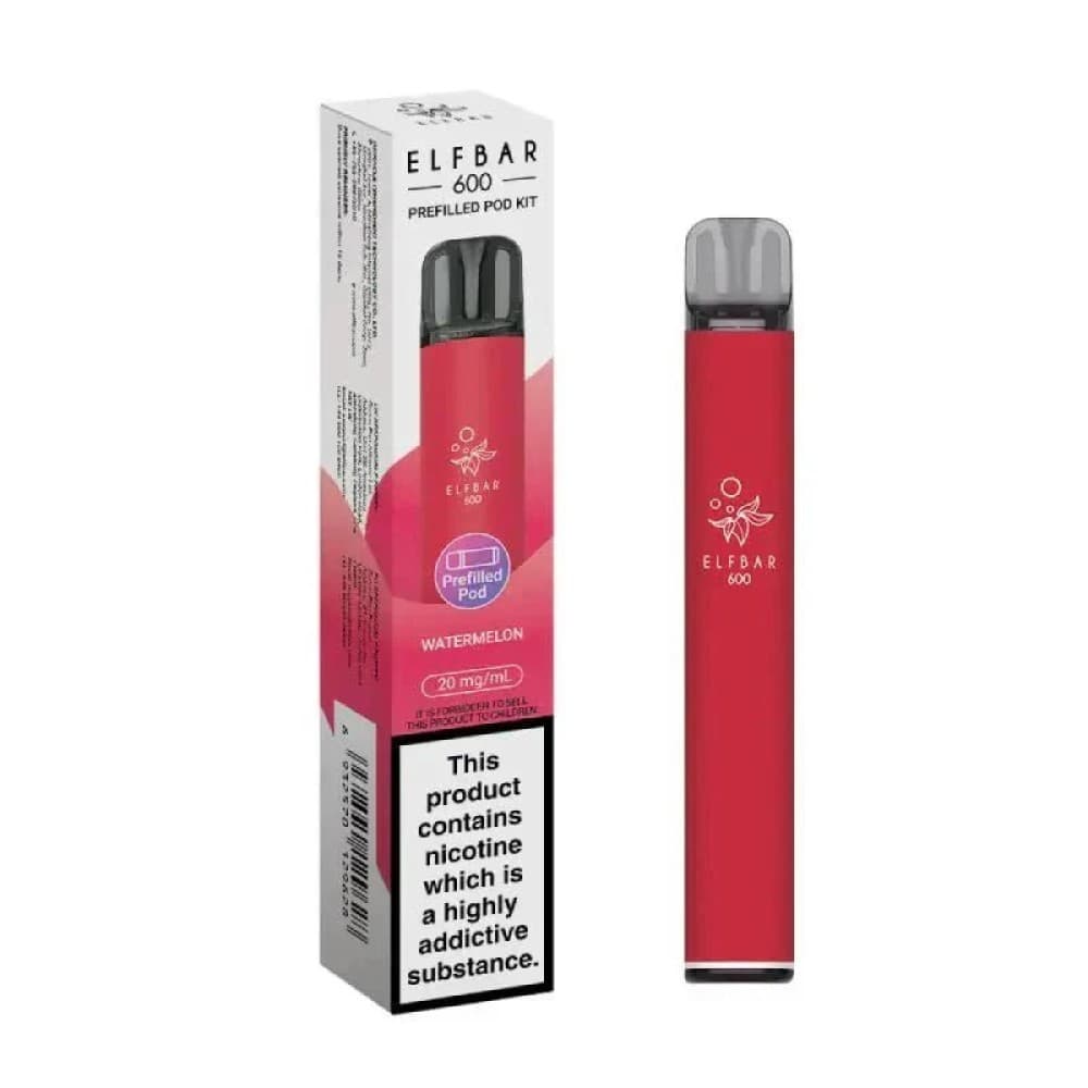 Watermelon Elf Bar 600 Prefilled Pod Kit Box of 10