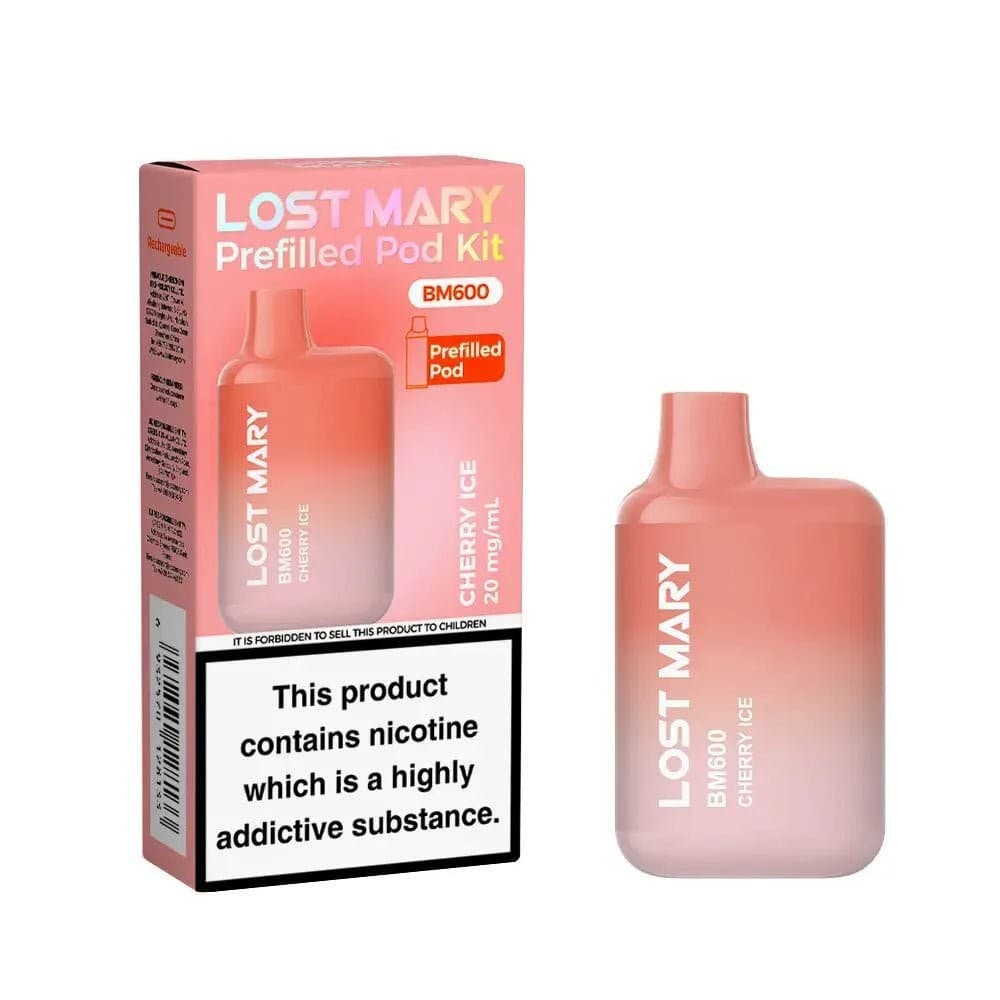 Cherry Ice Lost Mary BM600 Prefilled Pod Vape Kit Box of 10